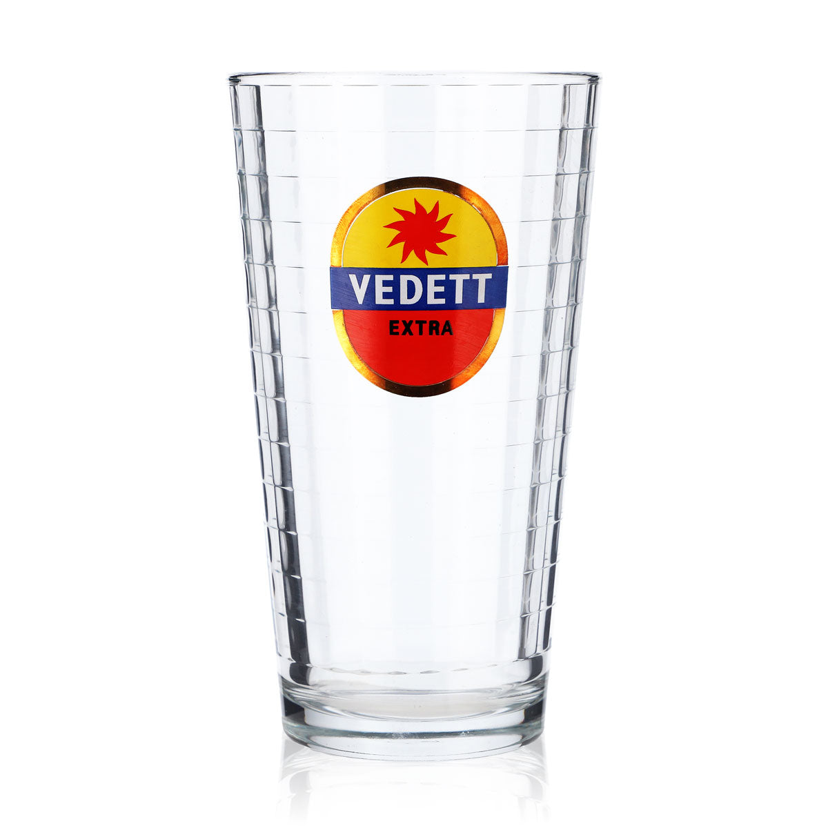 Szklanki do piwa Vedett 0,33 l Belgium Craft „Extra” żółto-czerwone