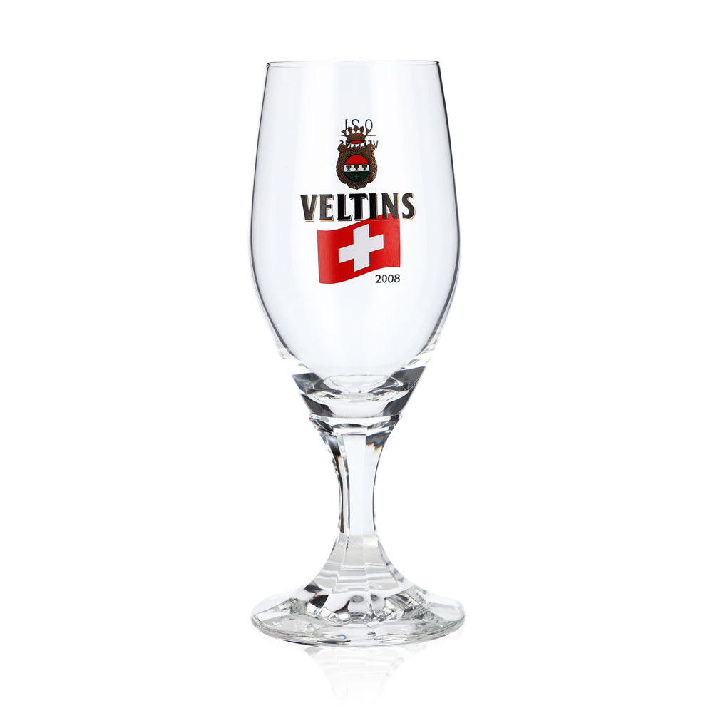 Szklanka do piwa Veltins 0,2 l, szklanka pucharowa z okazji Mistrzostw Europy 2008 w Szwajcarii, edycja specjalna, szklanka do piwa typu pils