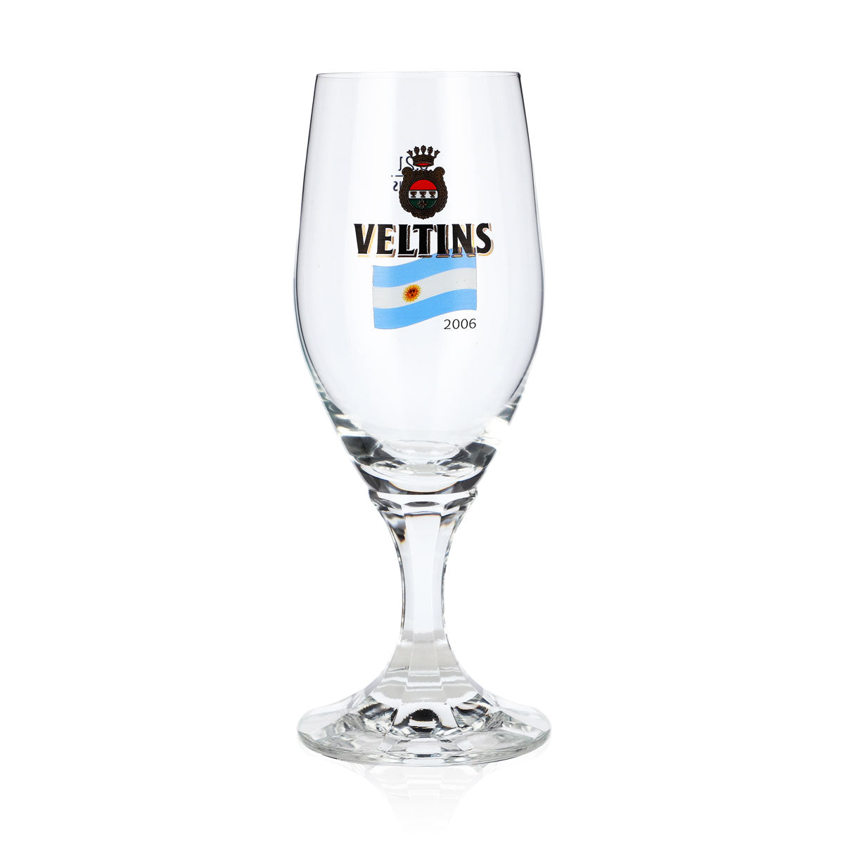 Szklanka do piwa Veltins 0,2 l, szklanka w kształcie pucharu, edycja specjalna z okazji Mistrzostw Świata 2006 w Argentynie, szklanka do piwa typu pint