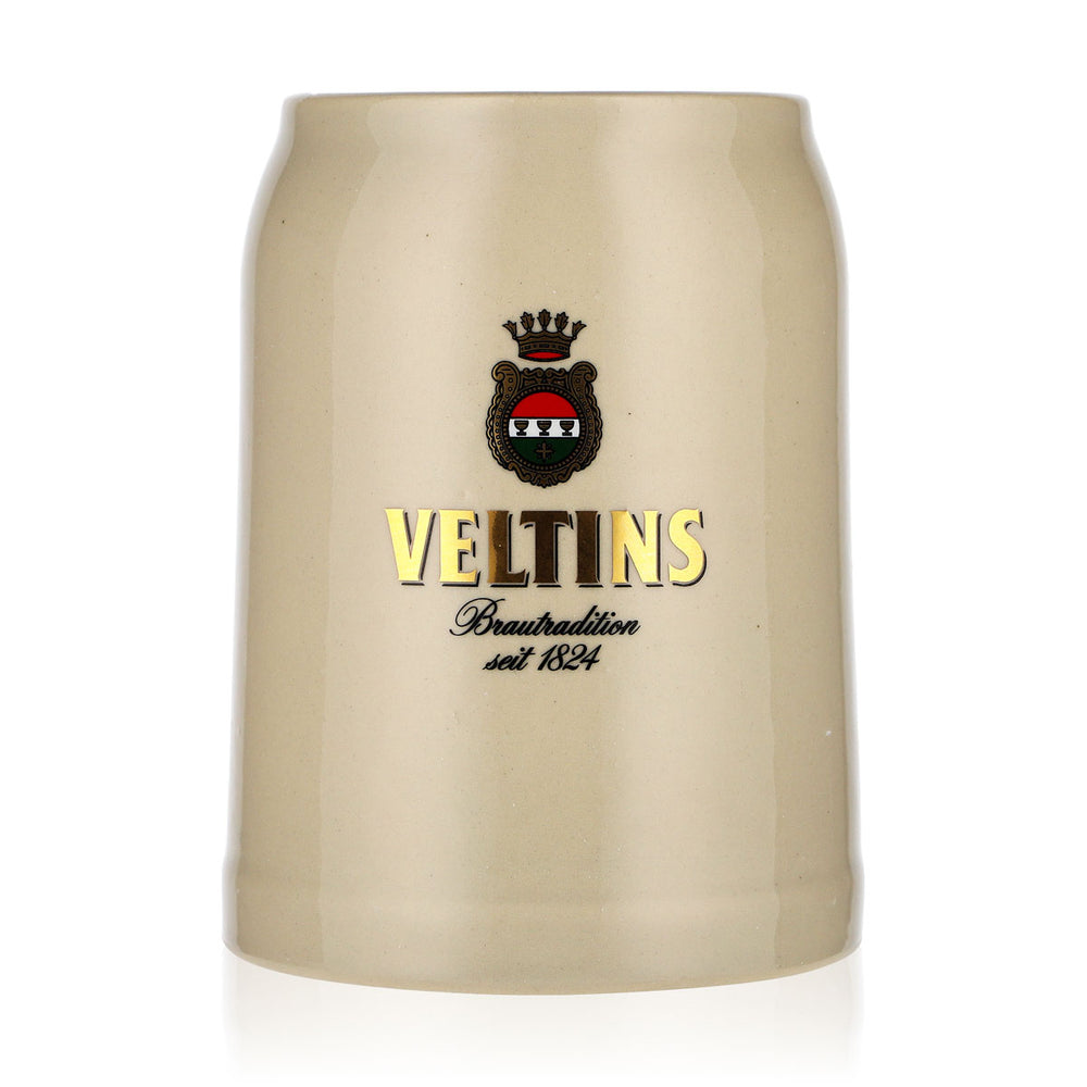 Szklanka do piwa Veltins 0,4 l, gliniany kufel w kolorze Sahm Ton