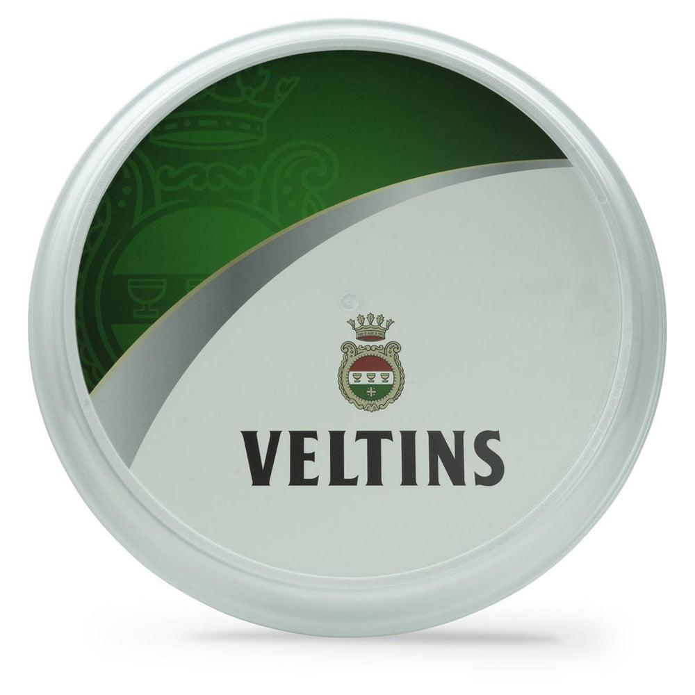 Taca do piwa Veltins Taca do serwowania Taca kelnerka czarna gumowana spód biały