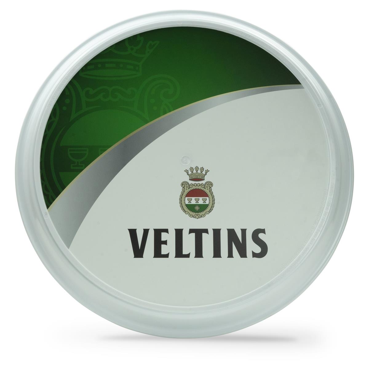 Taca do piwa Veltins Taca do serwowania Taca kelnerka czarna gumowana spód biały
