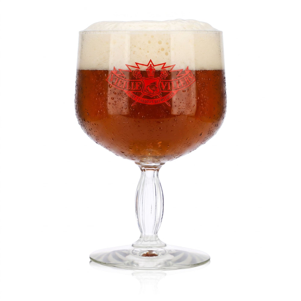 Szklanka do piwa Villers 0,44 l, kształt tulipana, Vieille Villers, czerwone logo
