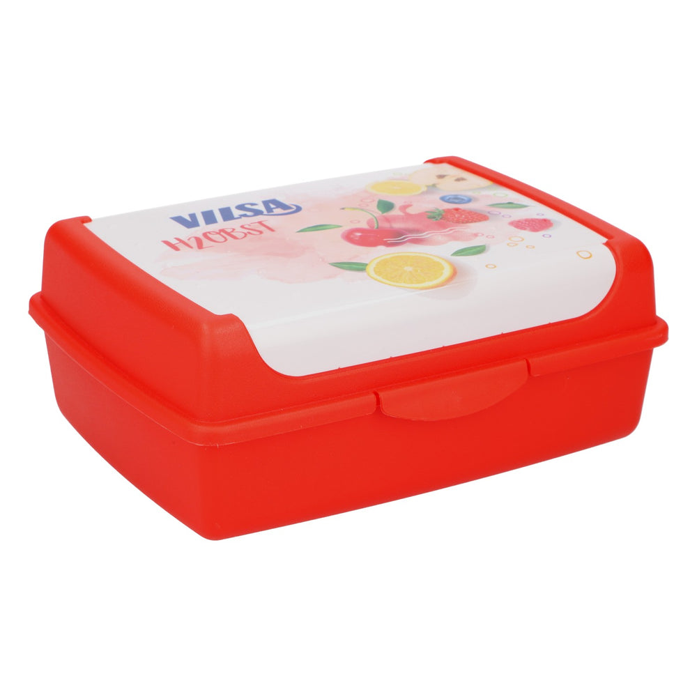 Vilsa H2Obst – pojemnik Tupperware na lunch, czerwony, pojemnik na przekąski, pojemnik na owoce