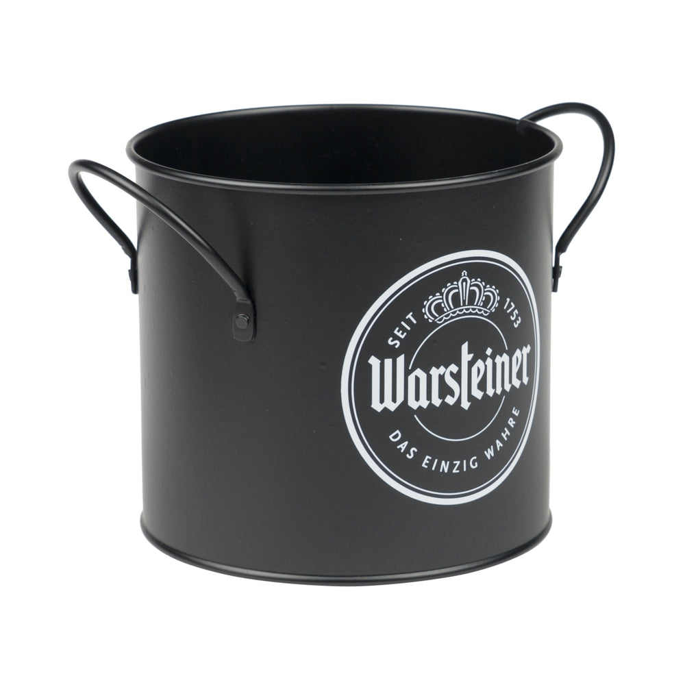 Wiadro na sztućce do piwa Warsteiner metalowe pudełko matowe pomocnik barowy kadź stół cateringowy