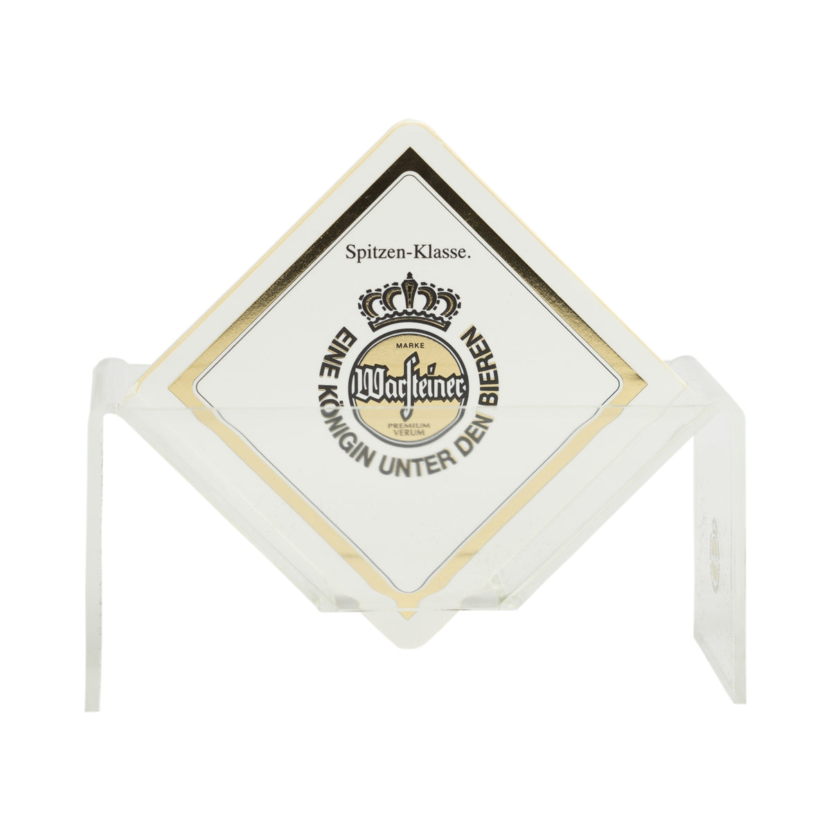 Podstawka pod piwo Warsteiner kwadratowa 15x15cm uchwyt na stół gastro menu bar