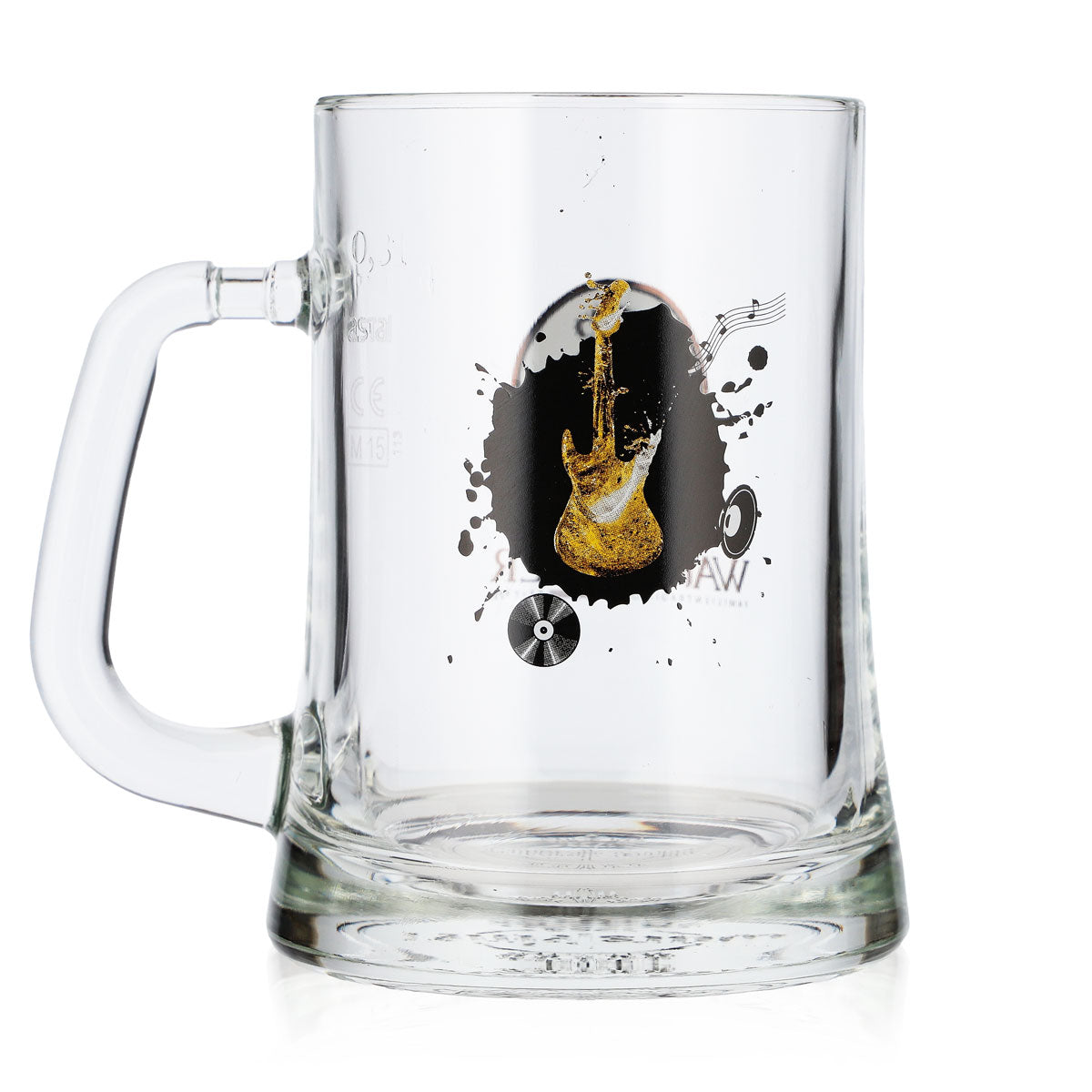 Szklanka do piwa Warsteiner 0,3 l – kufel z limitowaną serią wzorów muzycznych „Gitara” Rastal – Widok 3