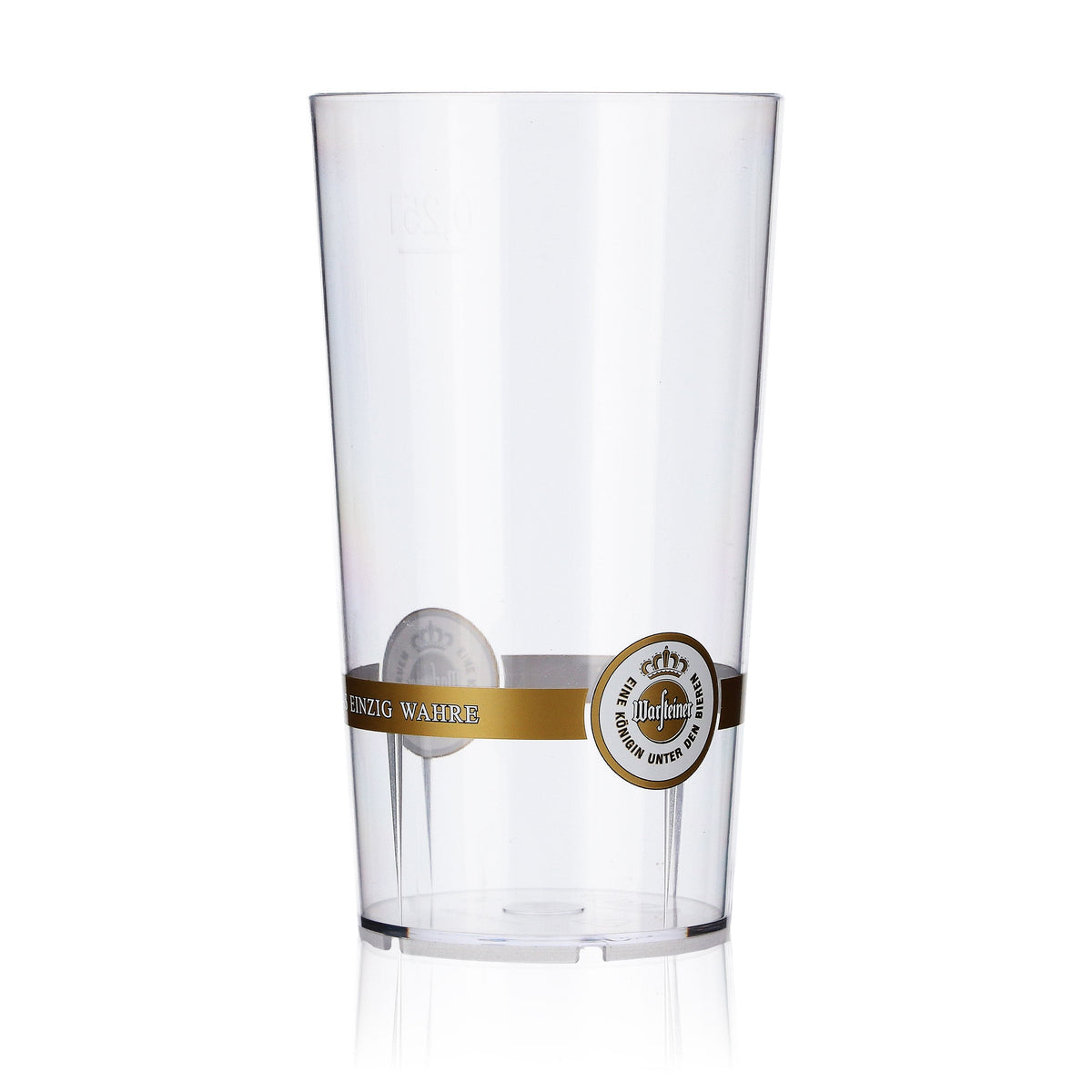 6x szklanki do piwa Warsteiner 0,25 l Kubki wielokrotnego użytku Logo na spodzie z pierścieniem – Widok 3