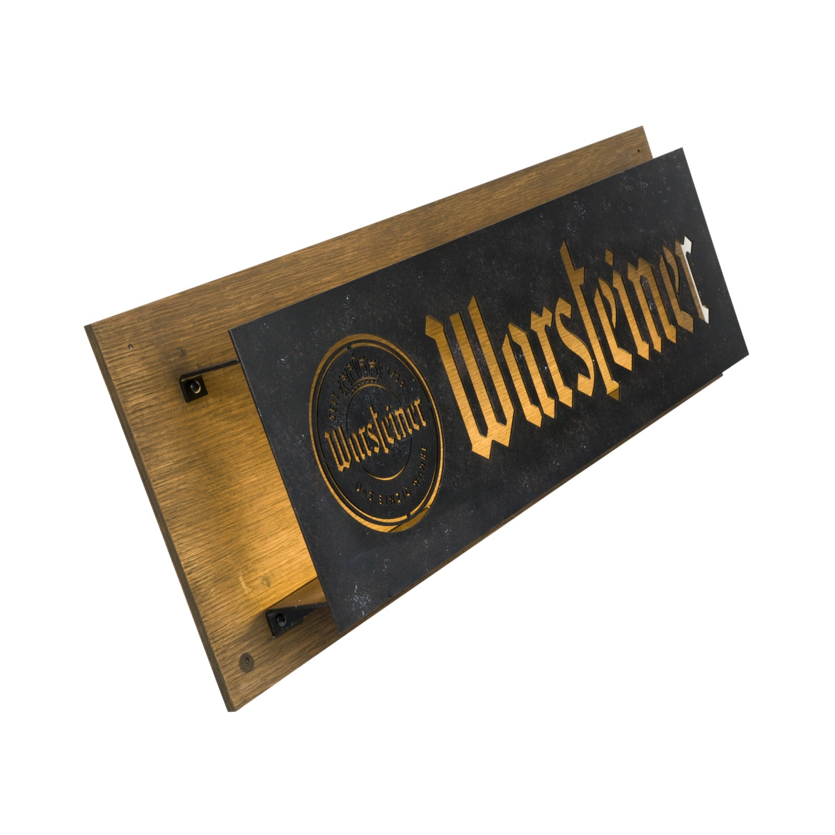 Piwo Warsteiner podświetlany znak 70x25cm LED znak świetlny tablica reklamowa drewniana ściana – Widok 3