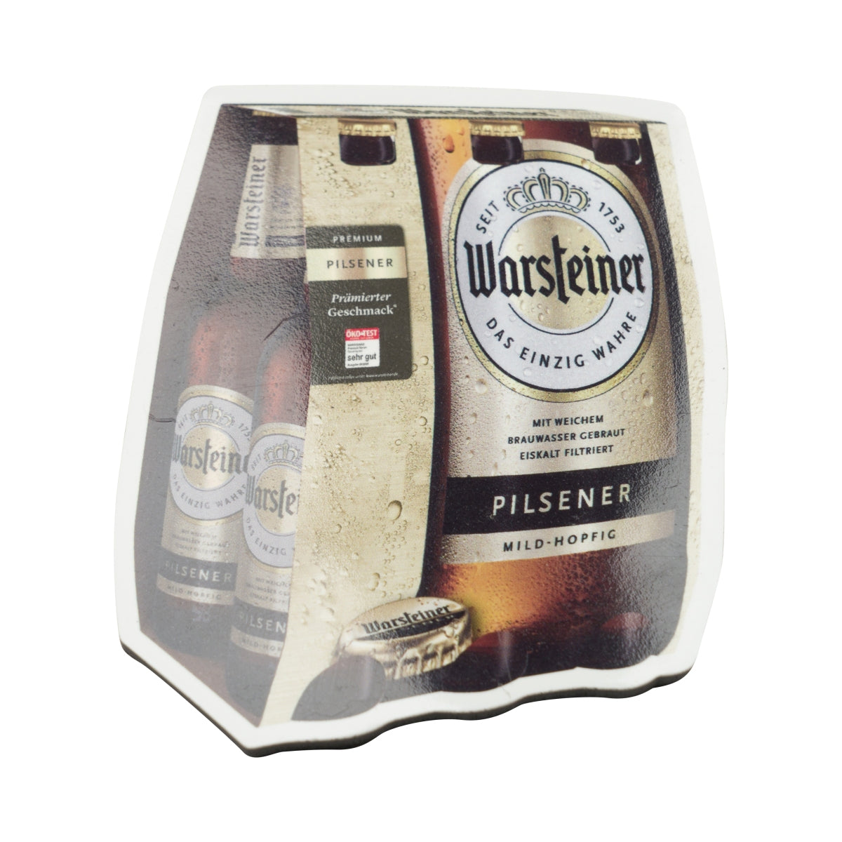 Zestaw magnesów na lodówkę z piwem Warsteiner 4 sztuki pamiątkowa tablica ścienna bar – Widok 3