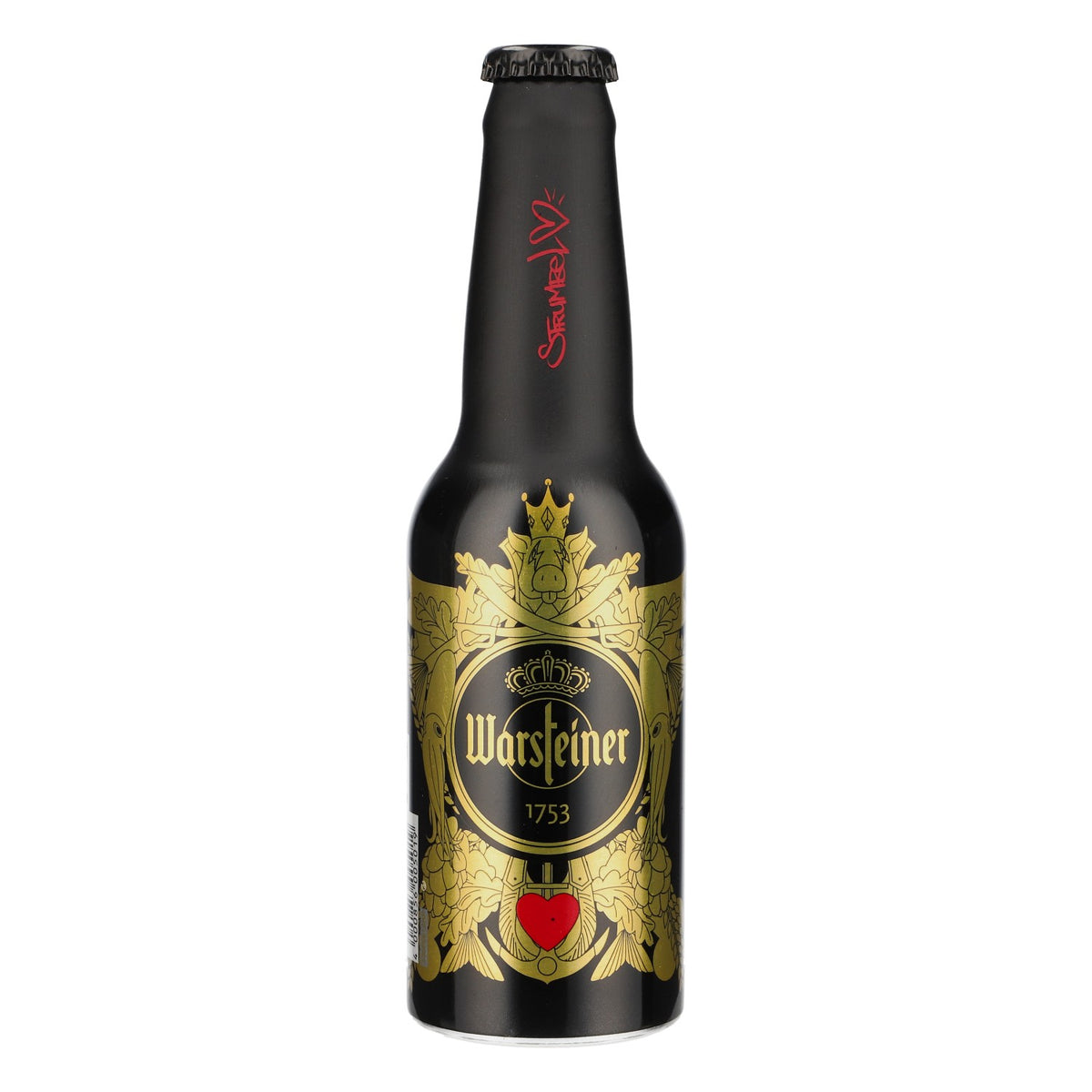 Butelka piwa Warsteiner 0,33 l, edycja kolekcjonerska, czarna/złota