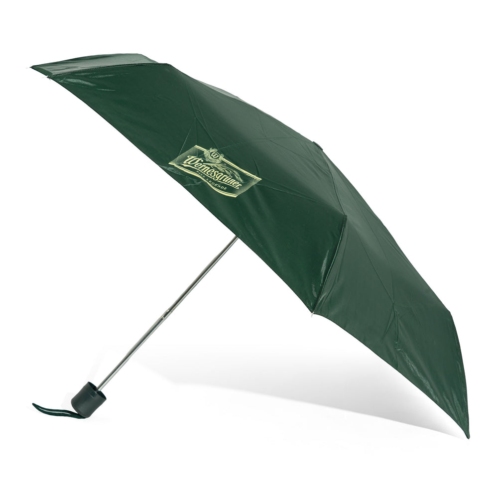 Szklanka do piwa Wernesgrüner, parasol z tkaniny mieszanej, parasol składany, zielony