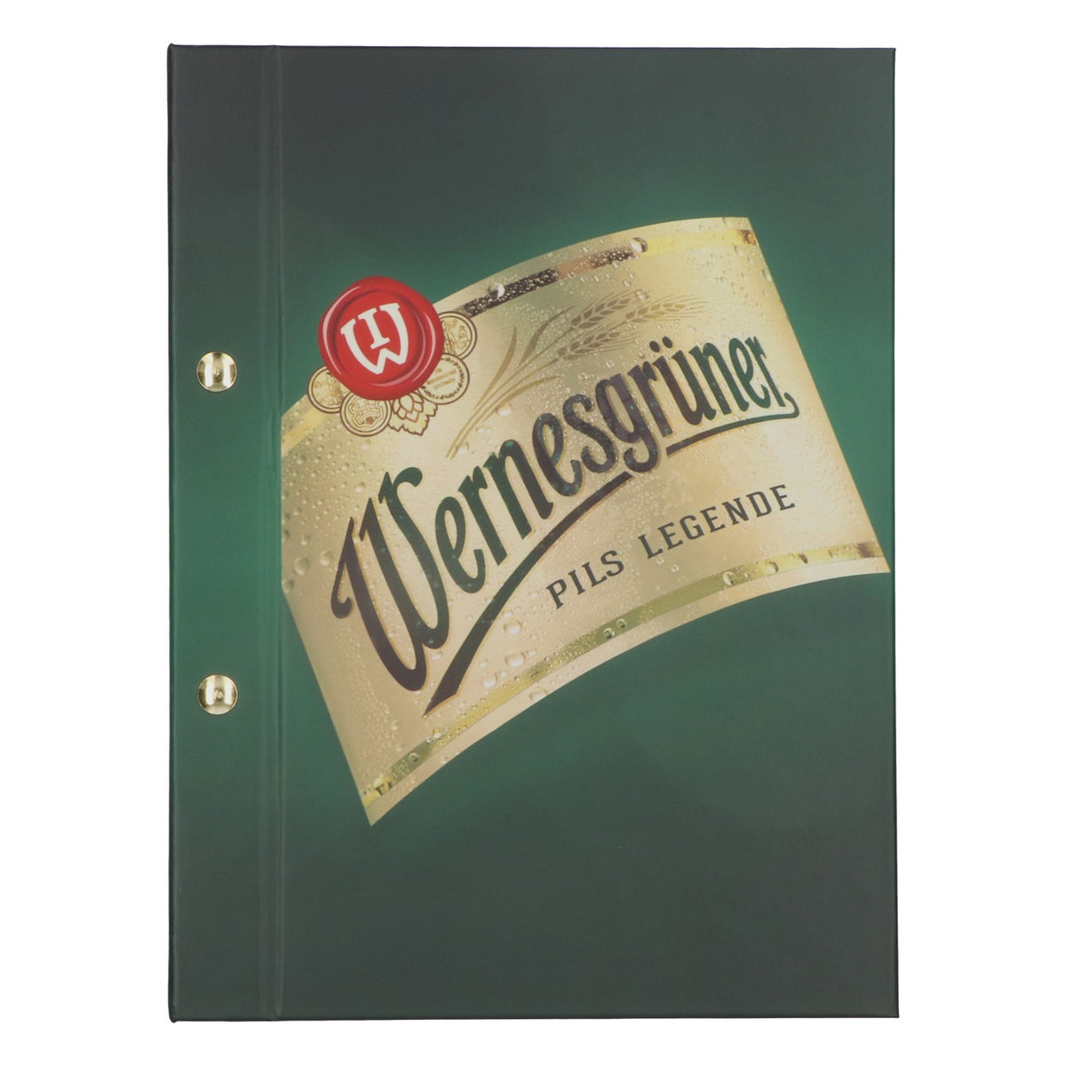 Wernesgrüner Bier Menu foliowane Menu Restauracja Teczka Zielona Mała – Widok 2