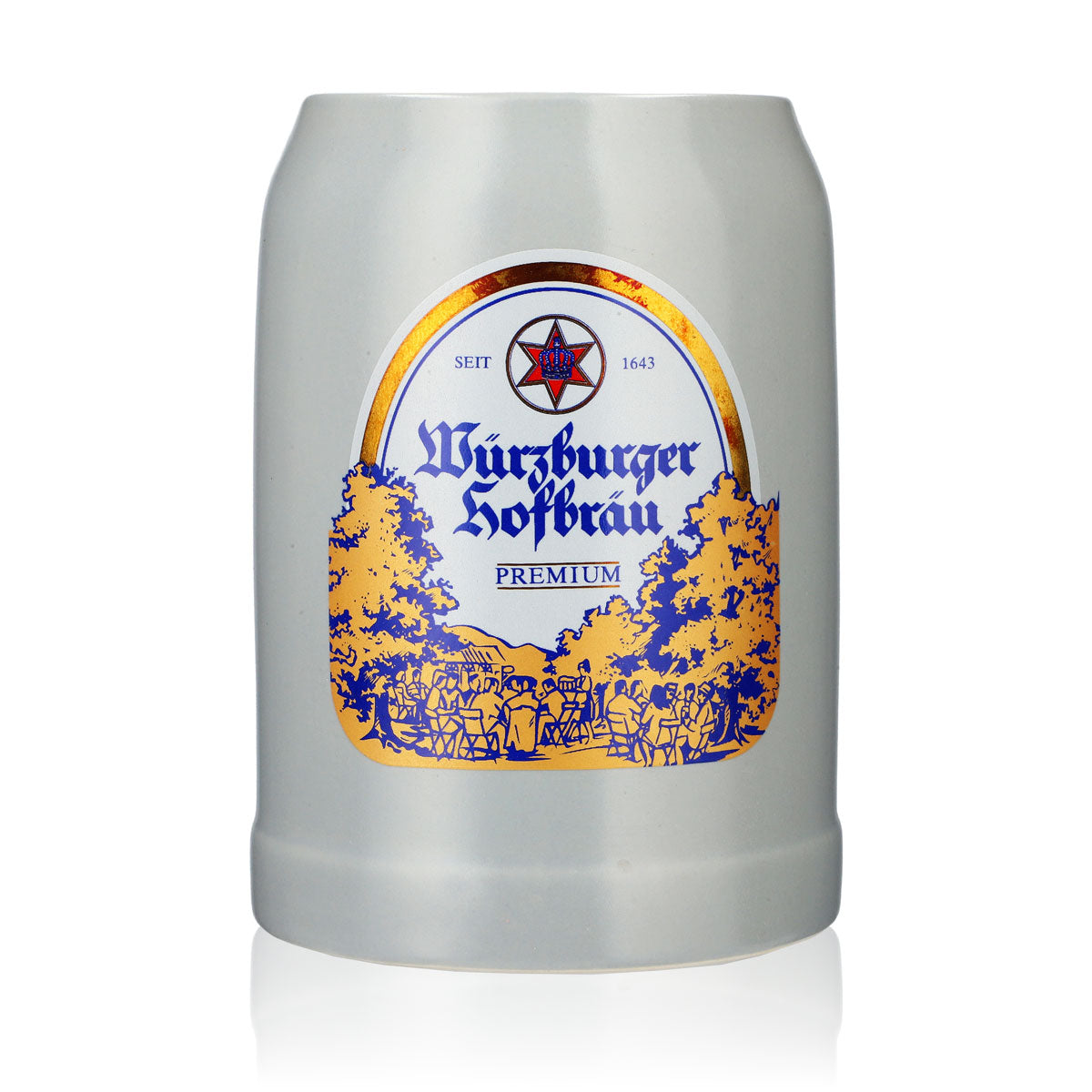 Kufel do piwa Würzburger Hofbräu Kufel Seidel Kufel ceramiczny 0,7 l Kufel