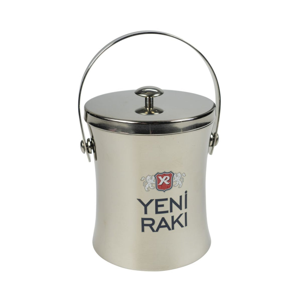 Pojemnik na kostki lodu Yeni Raki Wiaderko na lód ze szczypcami Pokrywka Akcesoria gastronomiczne